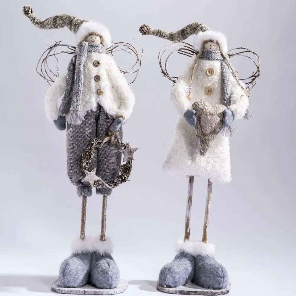 RETIF Ange Gris Et Blanc H.46Cm - Garcon Ou Fille Cheap