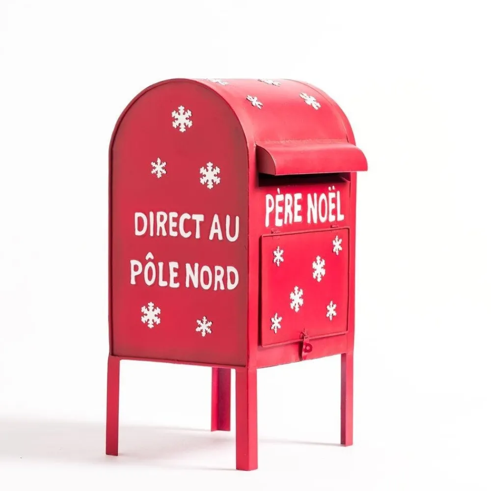 RETIF Boite Aux Lettres Pere Noel En Metal Rouge L 27 X P 27 X H 52 Cm Sale
