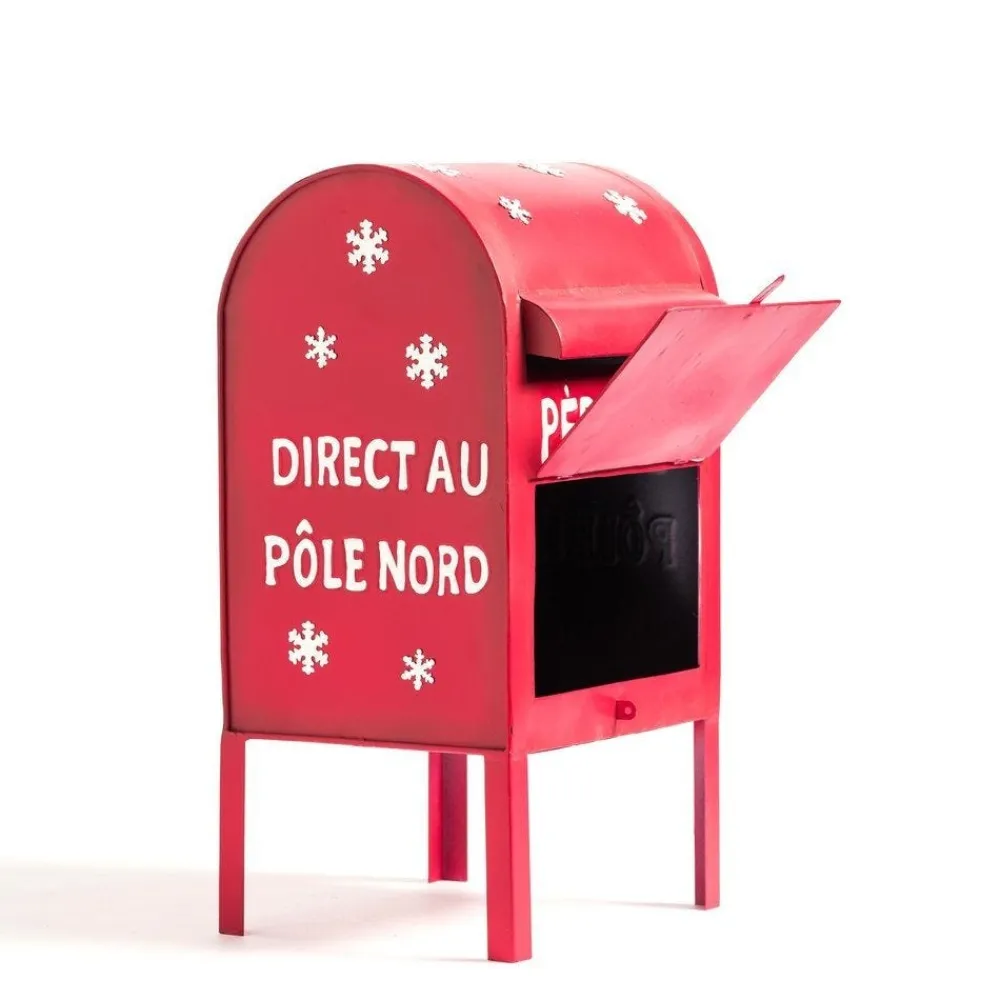 RETIF Boite Aux Lettres Pere Noel En Metal Rouge L 27 X P 27 X H 52 Cm Sale