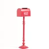 RETIF Boite Aux Lettres "Post" En Metal Rouge Sur Pied L 33 X P 18 X H 101 Cm Shop