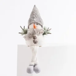 RETIF Bonhomme De Neige Blanc Et Gris Assis H46 Ou 56Cm - 2 Modeles Possibles Discount