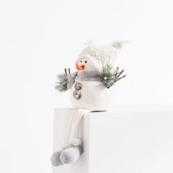 RETIF Bonhomme De Neige Blanc Et Gris Assis H46 Ou 56Cm - 2 Modeles Possibles Discount