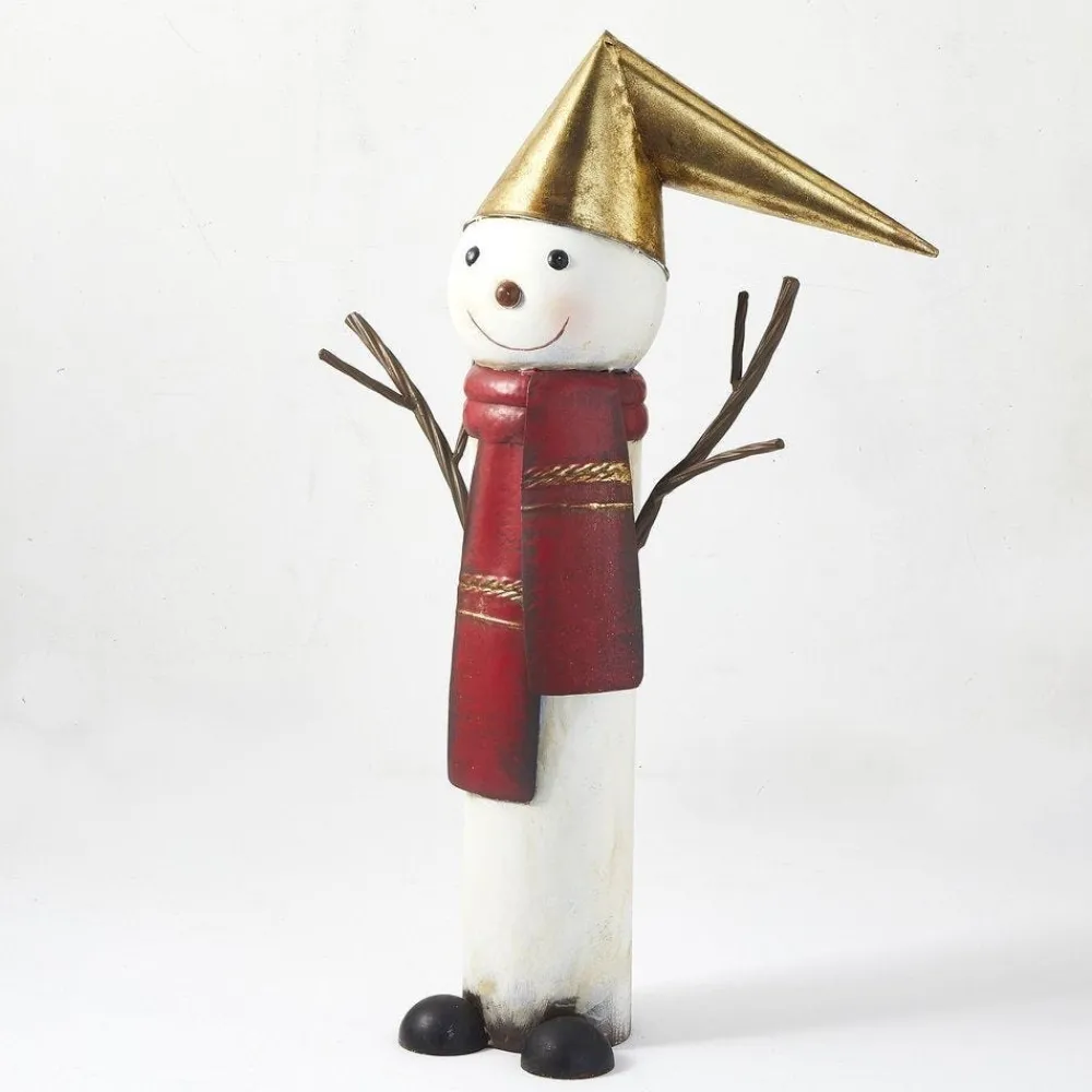 RETIF Bonhomme De Neige En Metal L 42,5 X P 19 X H 73 Cm New