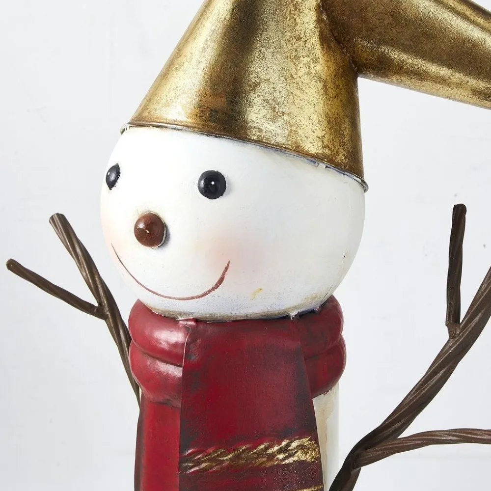 RETIF Bonhomme De Neige En Metal L 42,5 X P 19 X H 73 Cm New
