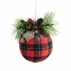 RETIF Boule En Tissu Ecossais Avec Decor Sapin O 16 Cm Discount