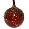 RETIF Boule En Verre Rouge 40 Leds Blanc Chaud O20Cm Clearance