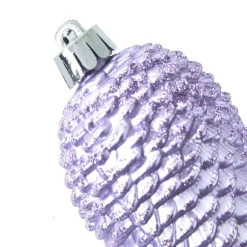 RETIF Boule Pomme De Pin Lilas Givree L 4,5 X H 8Cm - Par 6 Sale