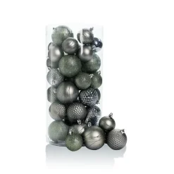RETIF Boules En Plastique Anthracite D.6 A 8 Cm Finitions Assorties - Boite De 44 Best Sale