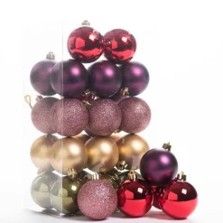 RETIF Boules En Plastique O 6 Cm - Coloris Assortis - Boite De 30 Clearance