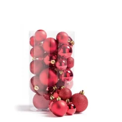 RETIF Boules En Plastique Rouge O 4 A 6Cm Finitions Assorties -Par 30 Best
