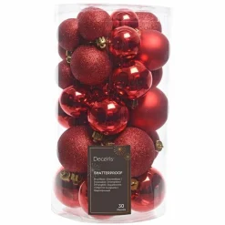 RETIF Boules En Plastique Rouge O 4 A 6Cm Finitions Assorties -Par 30 Best
