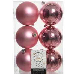 RETIF Boules Incassables Rose Gold Brillant-Mat-Paillettes Mix O8Cm - Par 6 New