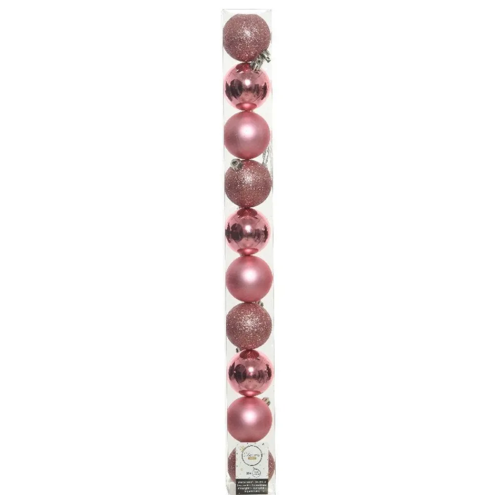 RETIF Boules Incassables Rose Gold Brillant-Mat-Paillettes Mix O6Cm - Par 10 Flash Sale