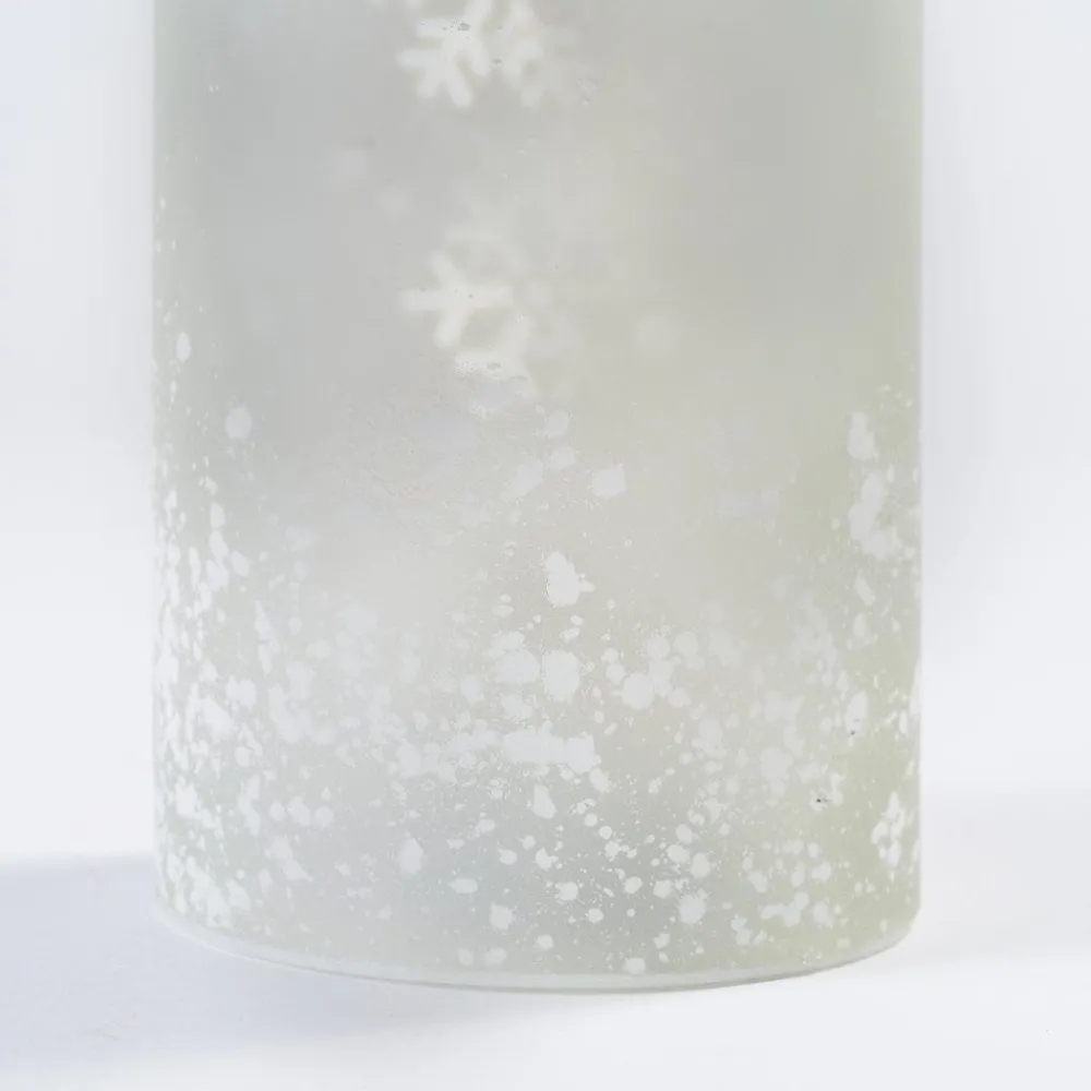RETIF Bouteille Blanc Givre Avec Flocons Animes 12 Leds O 11 X H 24 Cm Store