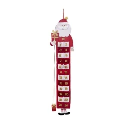 RETIF Calendrier De L'Avent A Suspendre Pere Noel Rouge Et Blanc Avec 24 Pochettes Discount