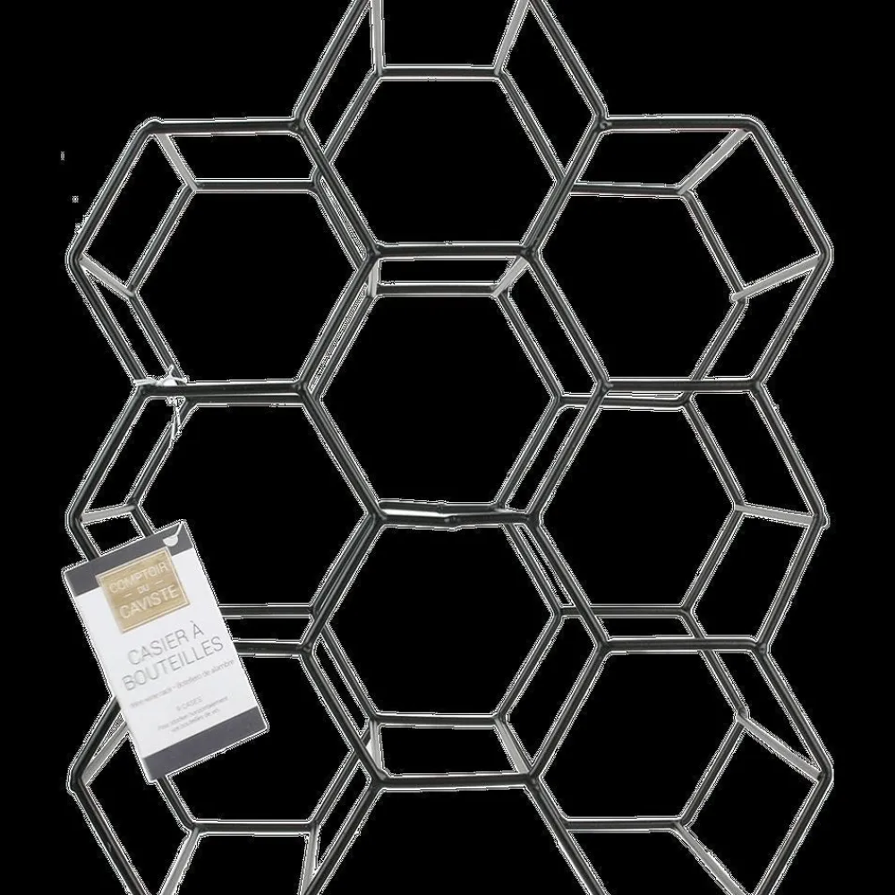 RETIF Casier Bouteilles Filaire Noir En Nid D'Abeilles Hot