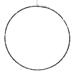 RETIF Cercle Noir O 50 Cm 60 Microleds Blanc Classique Store