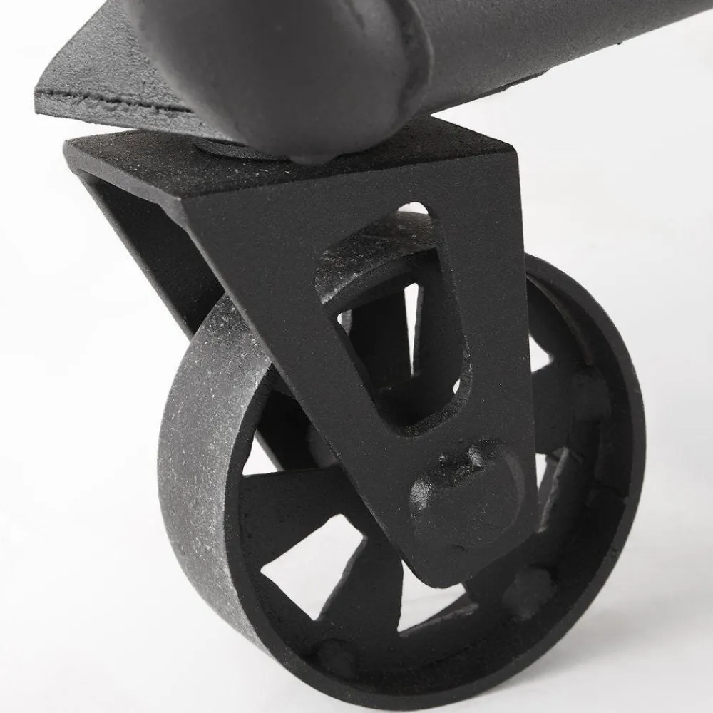 RETIF Chariot Boulanger Metal Noir Et Tablettes Bois L120 X P50 X H150Cm Discount