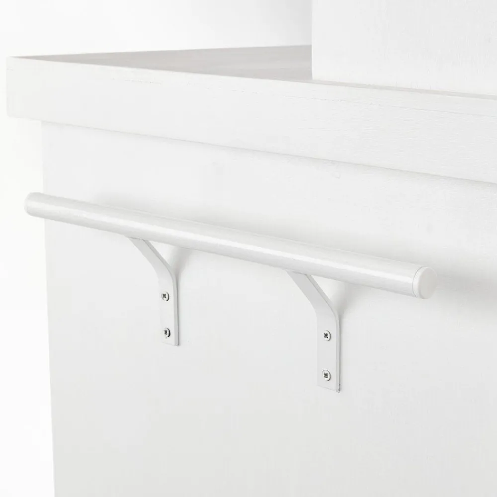 RETIF Charrette Bois Blanc 1 Porte 4 Cases Et Presentoir L120 X P55 X H90 Cm Discount