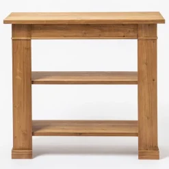 RETIF Cheminee Console En Bois Avec Etageres Amovibles L 90 X P 30 X H 80 Cm Outlet