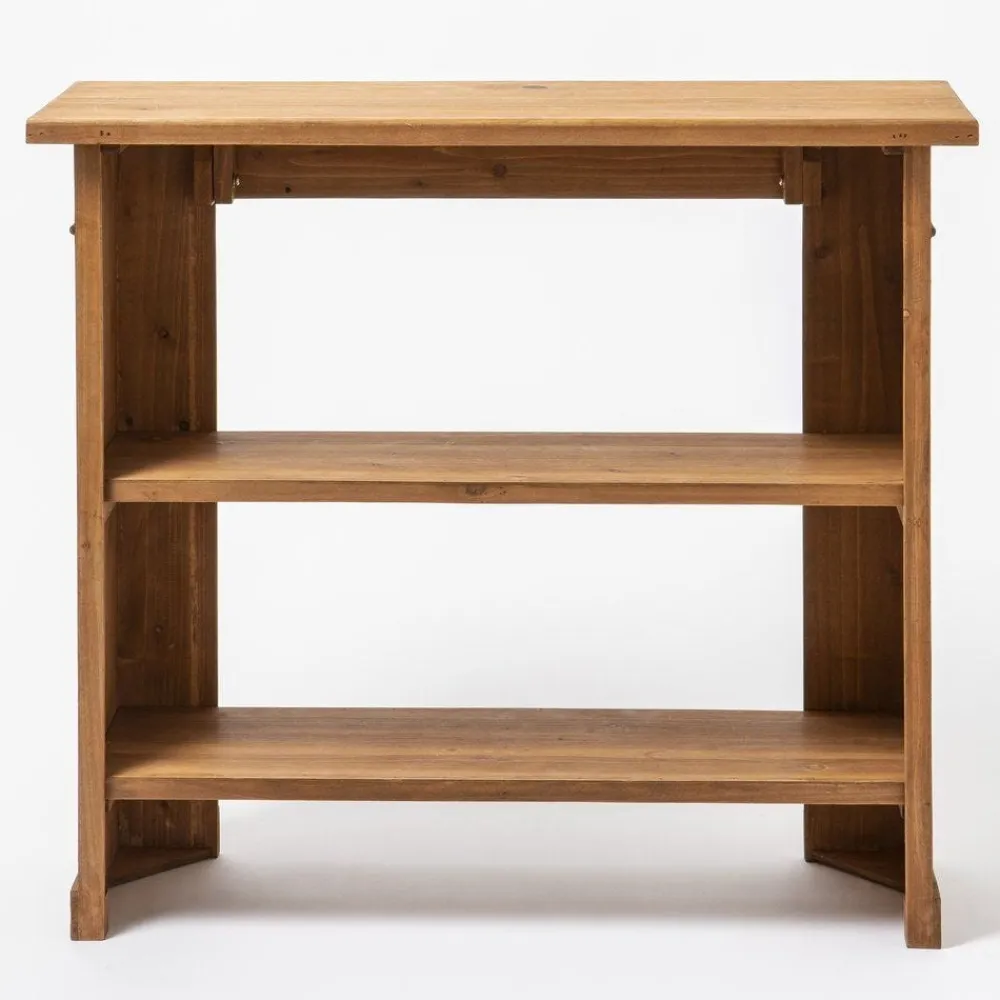 RETIF Cheminee Console En Bois Avec Etageres Amovibles L 90 X P 30 X H 80 Cm Outlet