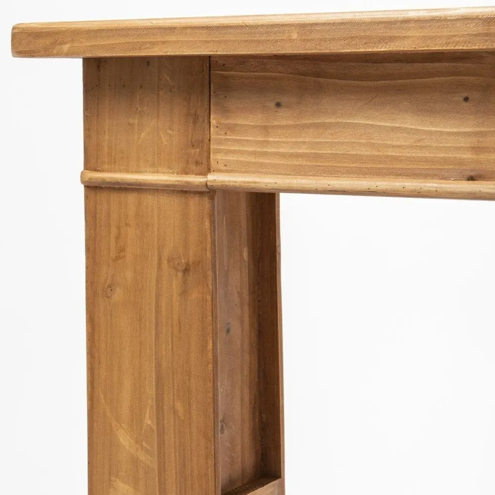 RETIF Cheminee Console En Bois Avec Etageres Amovibles L 90 X P 30 X H 80 Cm Outlet