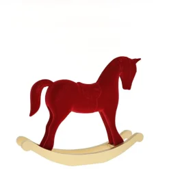 RETIF Cheval A Bascule Rouge L 37,5 X P 8 X H 32 Cm Flash Sale