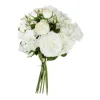 RETIF Compo Artificielle De 3 Roses Blanches Dans 3 Vases En Verre Lies Par Une Corde Outlet