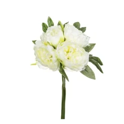 RETIF Compo Artificielle De 3 Roses Blanches Dans 3 Vases En Verre Lies Par Une Corde Clearance
