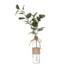 RETIF Compo Artificielle De 3 Roses Blanches Dans 3 Vases En Verre Lies Par Une Corde Online