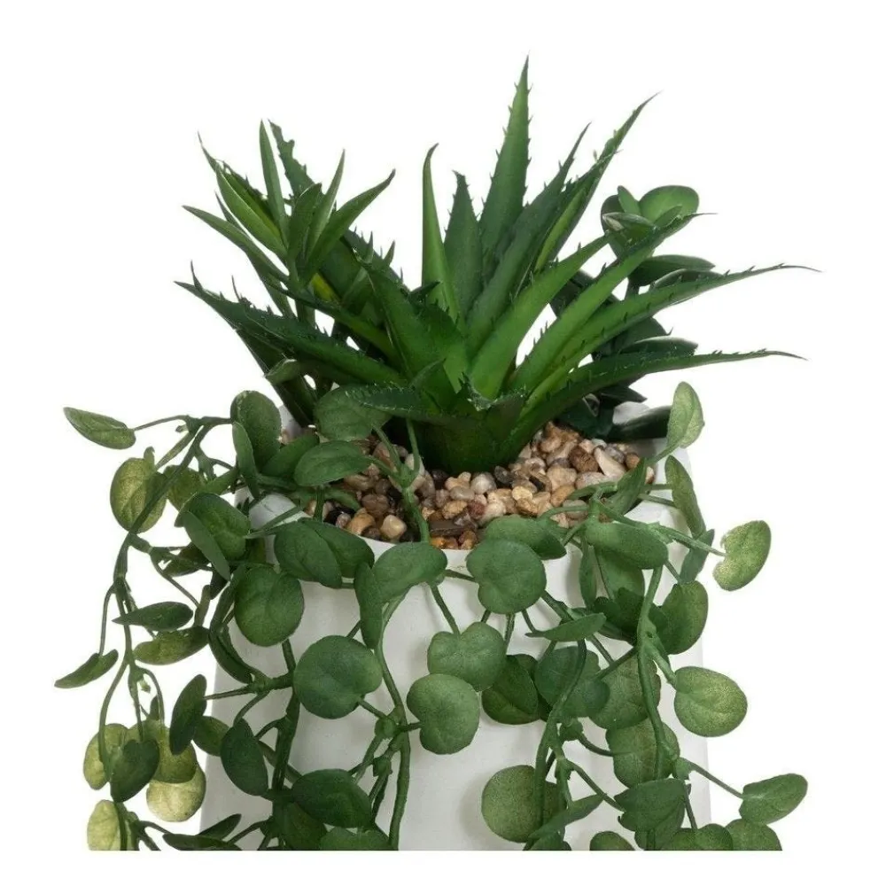 RETIF Compo Artificielle De 3 Roses Blanches Dans 3 Vases En Verre Lies Par Une Corde Cheap