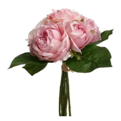 RETIF Compo Artificielle De 3 Roses Blanches Dans 3 Vases En Verre Lies Par Une Corde Outlet