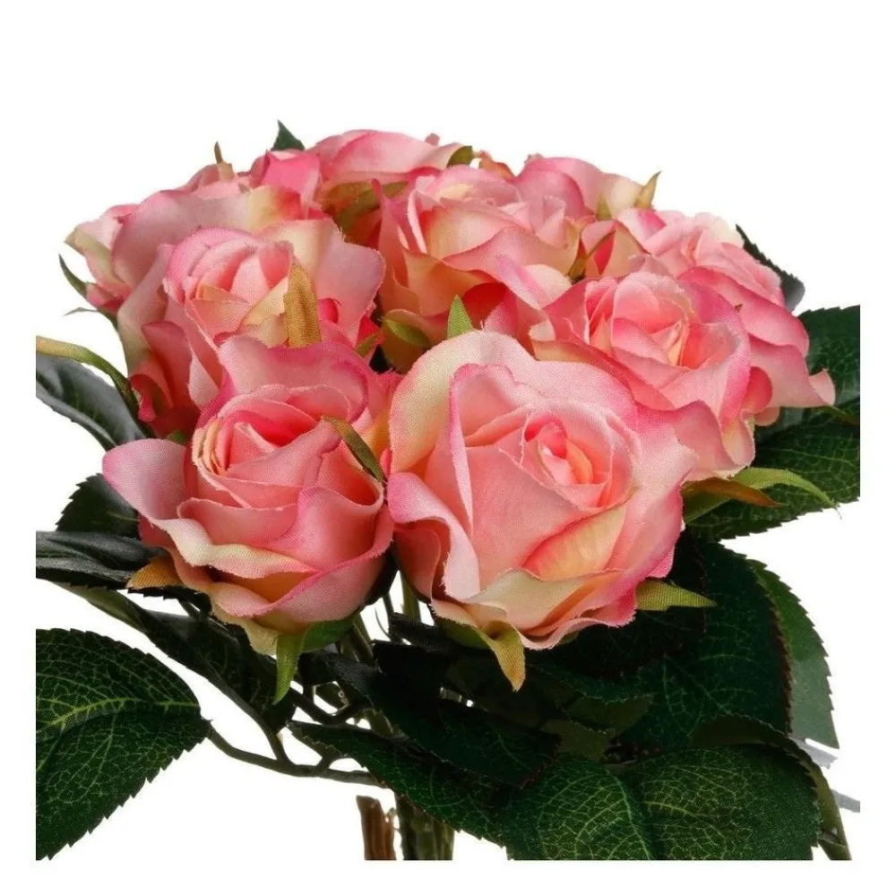 RETIF Compo Artificielle De 3 Roses Blanches Dans 3 Vases En Verre Lies Par Une Corde New