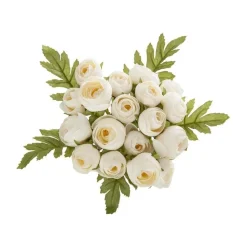 RETIF Compo Artificielle De 3 Roses Blanches Dans 3 Vases En Verre Lies Par Une Corde Flash Sale