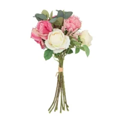 RETIF Compo Artificielle De 3 Roses Blanches Dans 3 Vases En Verre Lies Par Une Corde Best