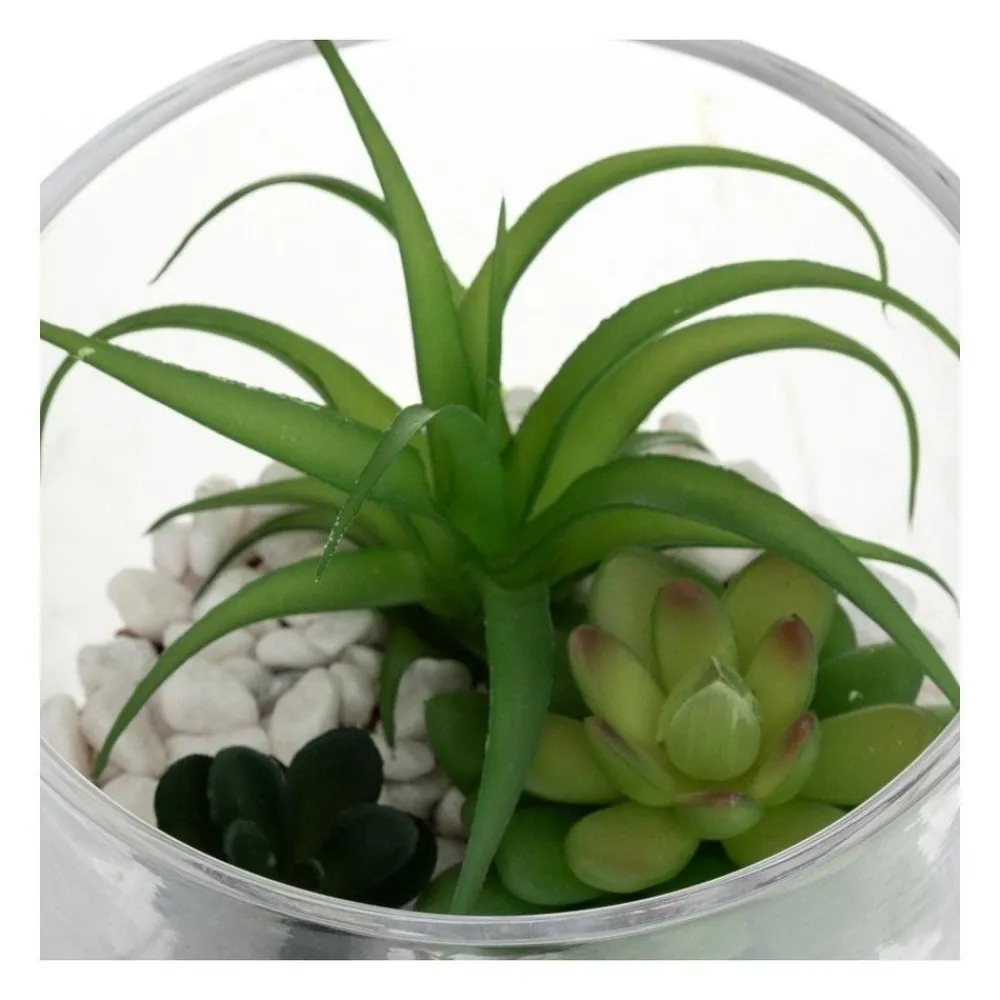 RETIF Compo Artificielle De 3 Roses Blanches Dans 3 Vases En Verre Lies Par Une Corde Clearance
