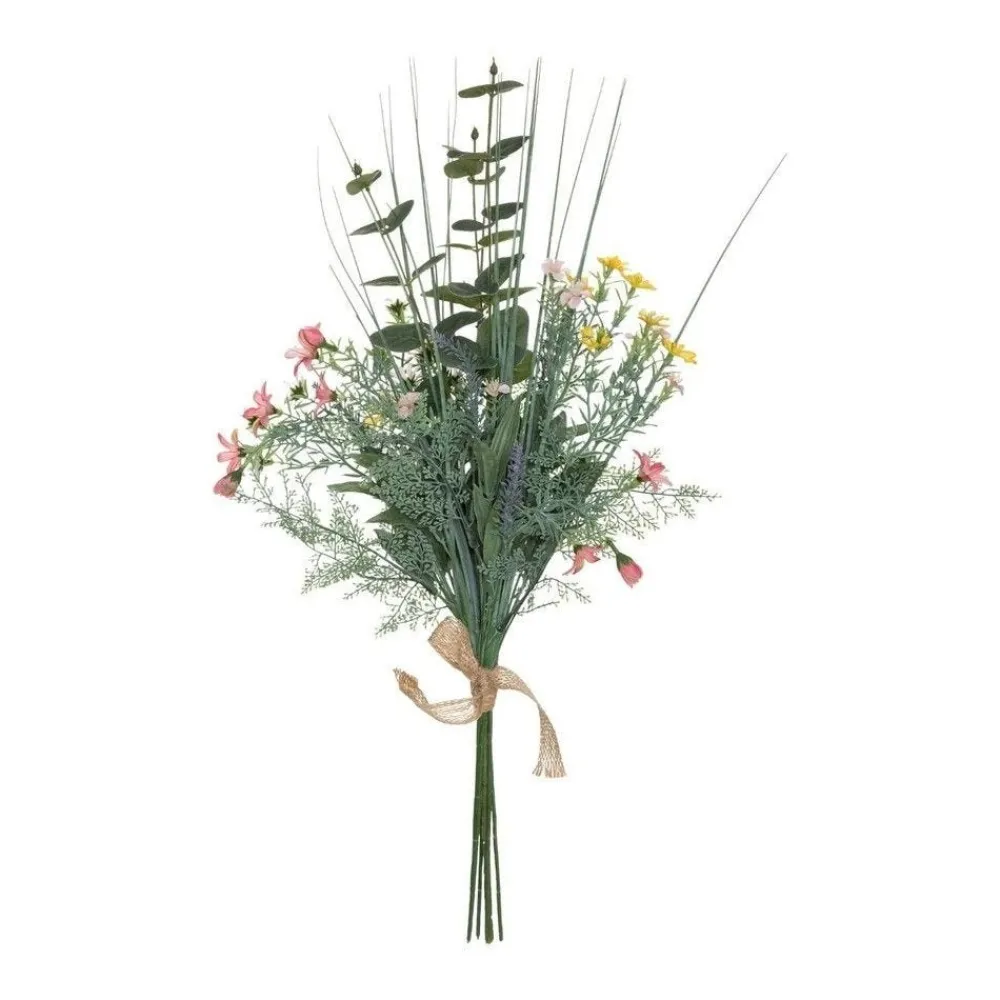 RETIF Compo Artificielle De 3 Roses Blanches Dans 3 Vases En Verre Lies Par Une Corde Clearance