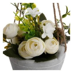RETIF Composition Artificielle De Roses Dans Un Pot En Ciment A Suspendre H20Cm Discount