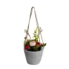RETIF Composition Artificielle De Roses Dans Un Pot En Ciment A Suspendre H20Cm Best