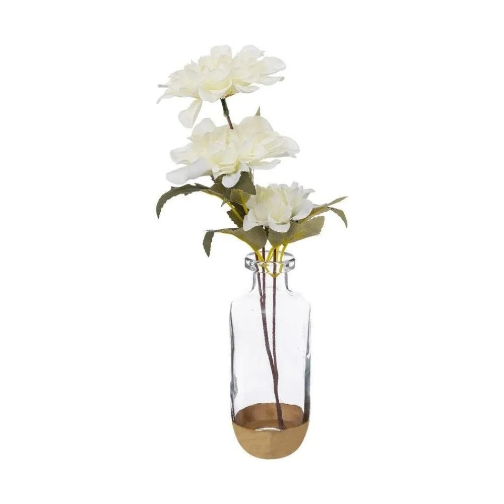RETIF Composition Florale Artificielle Vase En Verre O8Xh 35,5Cm Shop