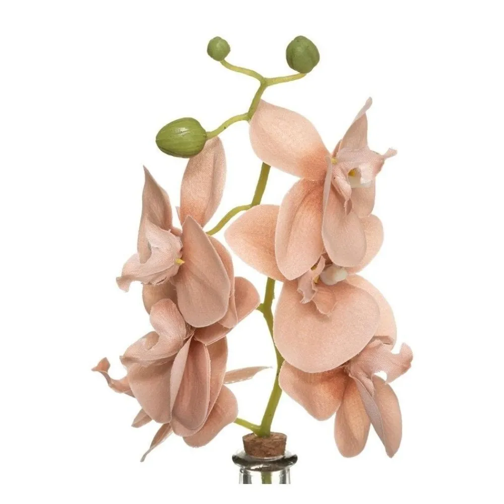 RETIF Composition Florale Artificelle Orchidee En Soie Vase En Verre H35Cm Shop