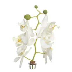 RETIF Composition Florale Artificelle Orchidee En Soie Vase En Verre H35Cm Outlet