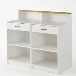RETIF Comptoir Bois Blanc Tablette Nature L60 X P60 X H110 Cm Cheap