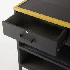 RETIF Comptoir Industriel L120Xp60Xh90Cm - Noir Et Or Outlet
