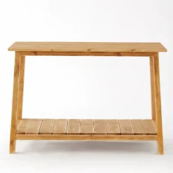 RETIF Console 2 Niveaux L110 X P45 X H75 Cm Bois Contemporain New