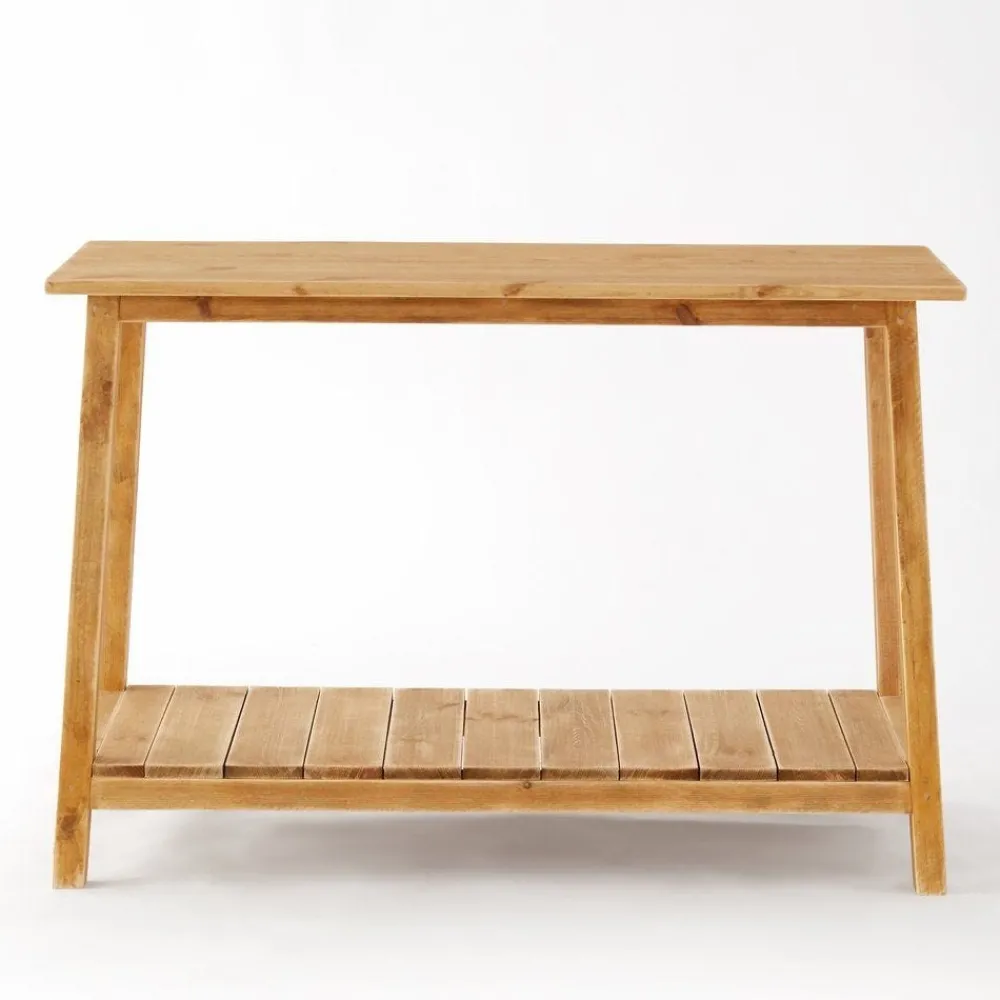 RETIF Console 2 Niveaux L110 X P45 X H75 Cm Bois Contemporain New