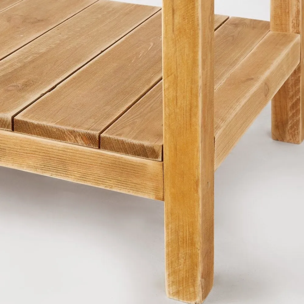 RETIF Console 2 Niveaux L110 X P45 X H75 Cm Bois Contemporain New