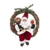 RETIF Couronne Avec Pere Noel Traditionnel En Velours Rouge Et Fourrure Blanche H30Cm Online