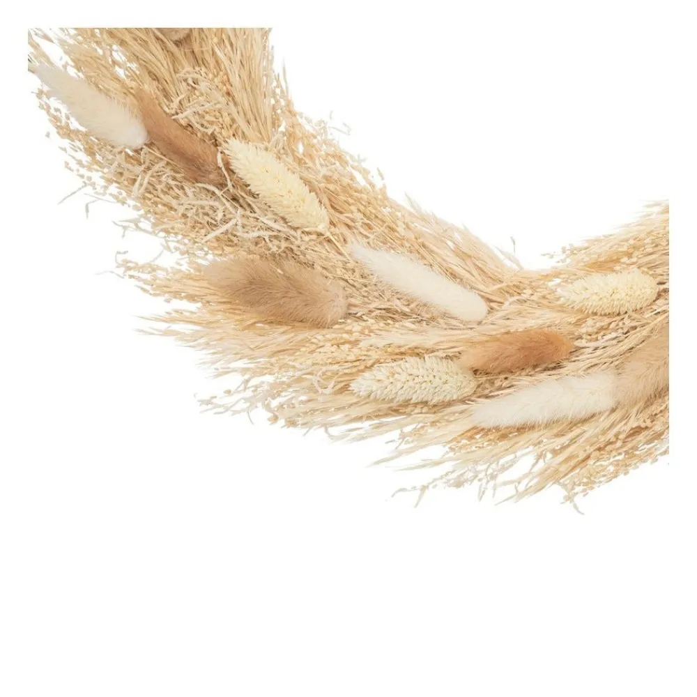 RETIF Couronne De Fleurs Sechees Beige Et Blanc O36Cm Discount
