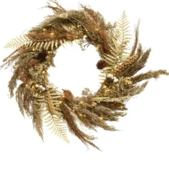 RETIF Couronne De Fleurs Sechees 40 Microled Blanc Chaud O55Cm Discount
